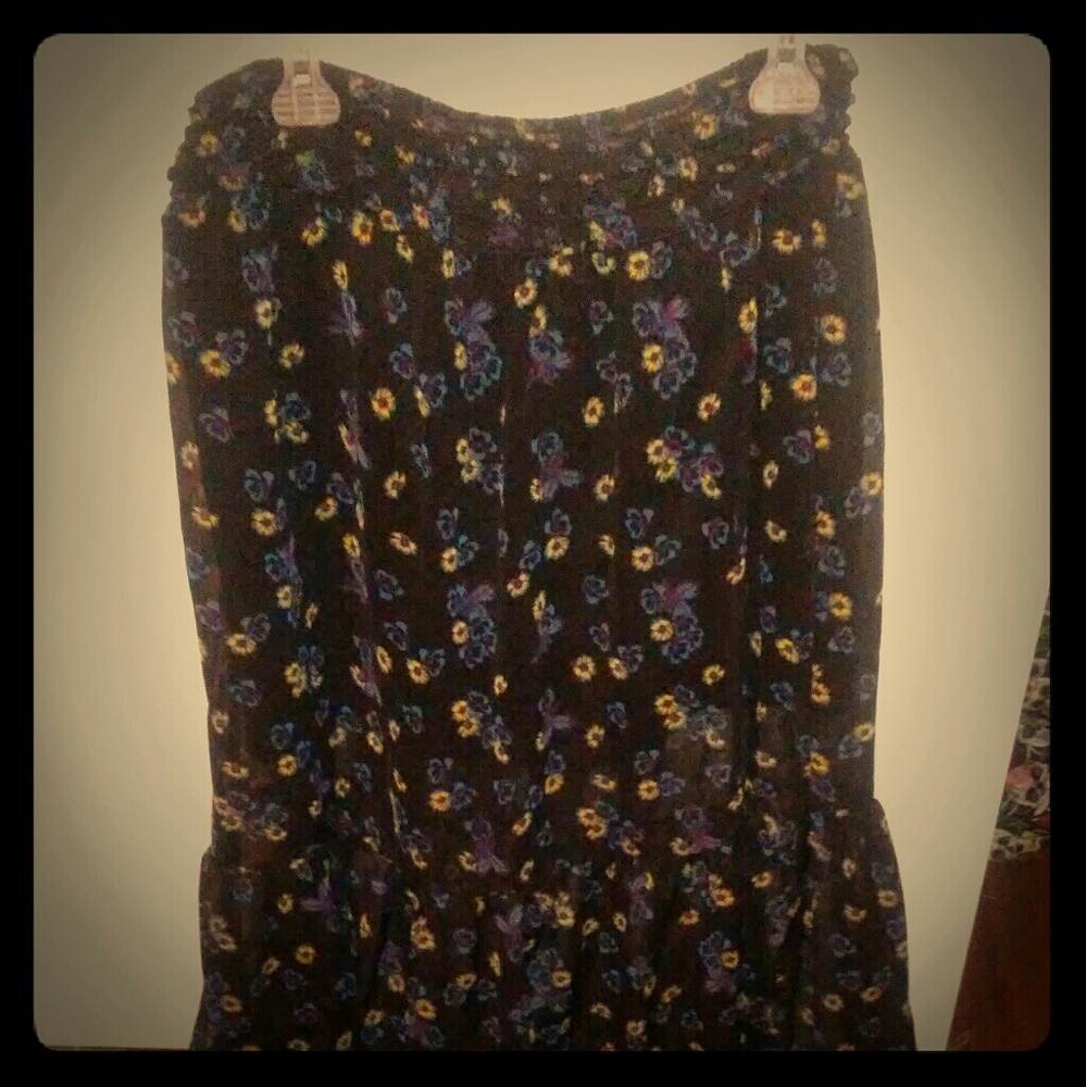 Xhilaration multi color sheer long skirt